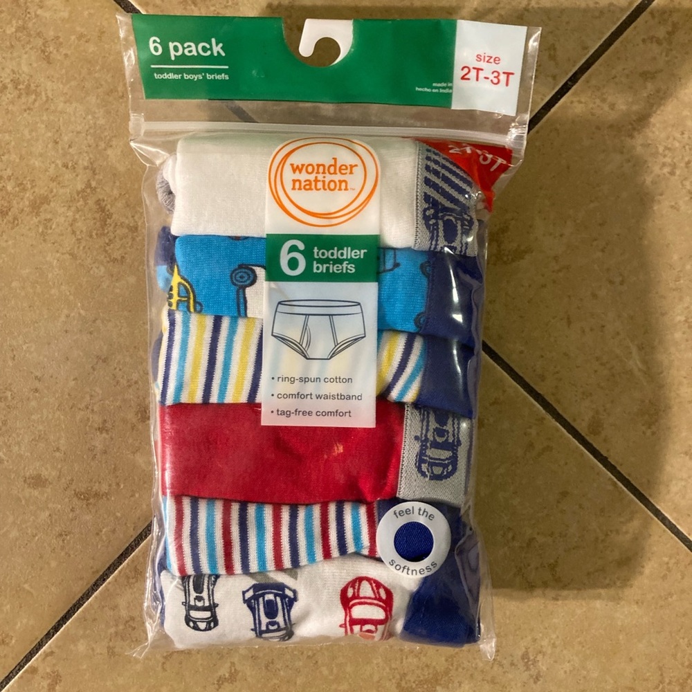 Wonder Nation boys underwear 6 pack